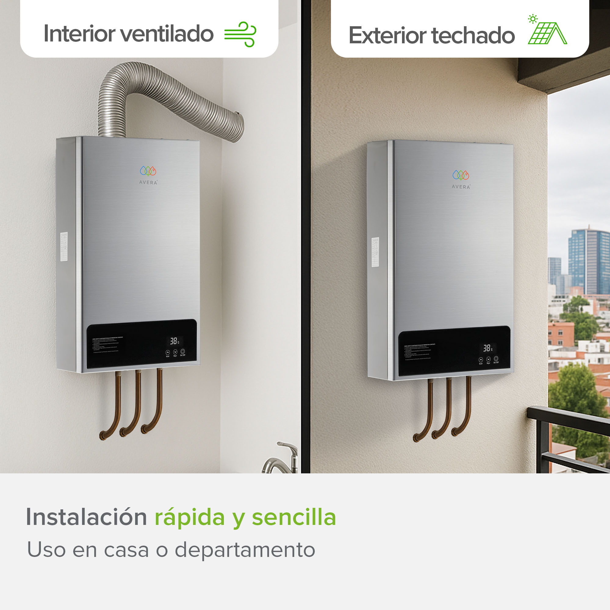 Foto 7 pulgar | Calentador De Agua Instantáneo Modulante Gas Lp  Capacidad 10l/minuto  2 Servicios Avera Cm10