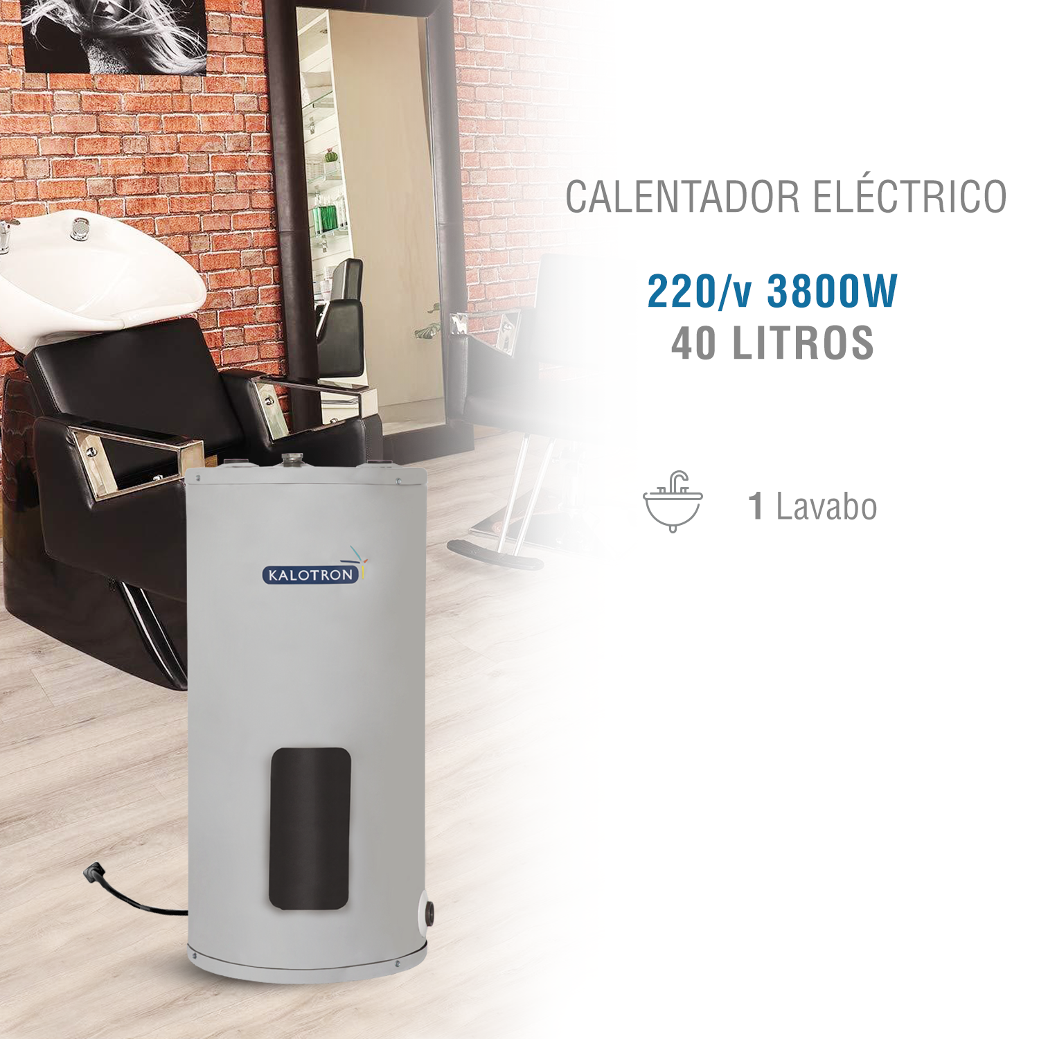 Foto 2 | Calentador Eléctrico para 1 Lavabo Kalotron KA-ELE-00040-02 color Blanco 40L