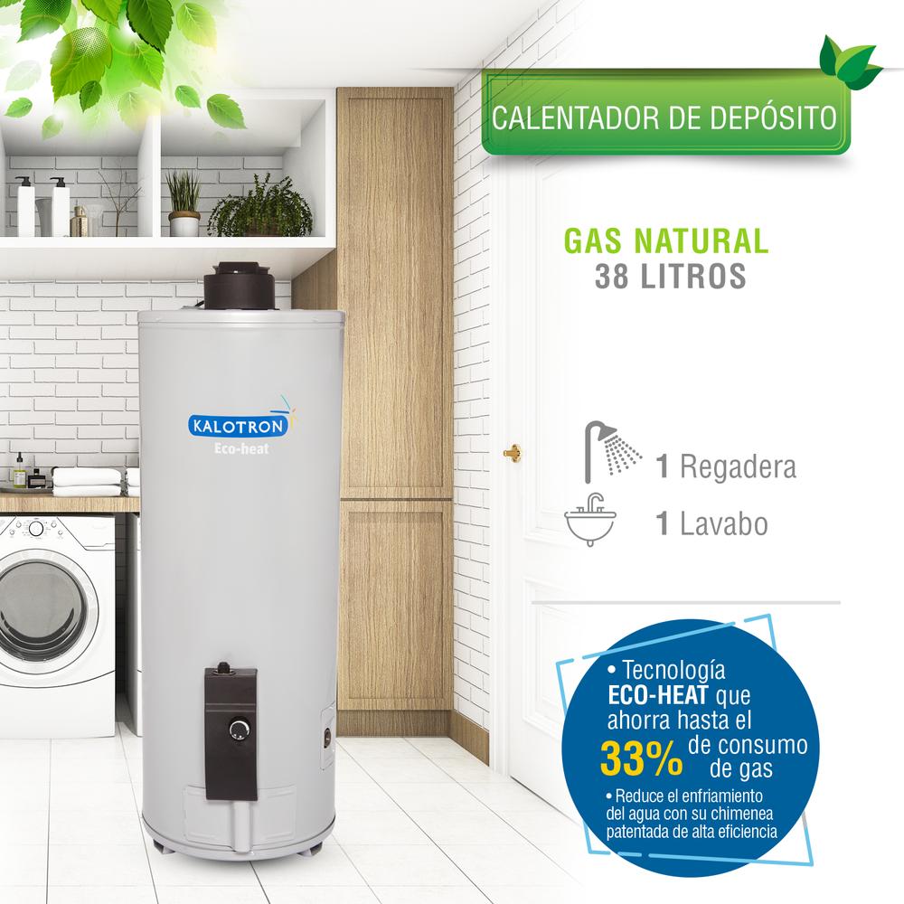 Foto 2 | Calentador de Agua de Depósito Kalotron KA-DEP-040GN-01 de Gas Natural 40L 1.5 Servicios