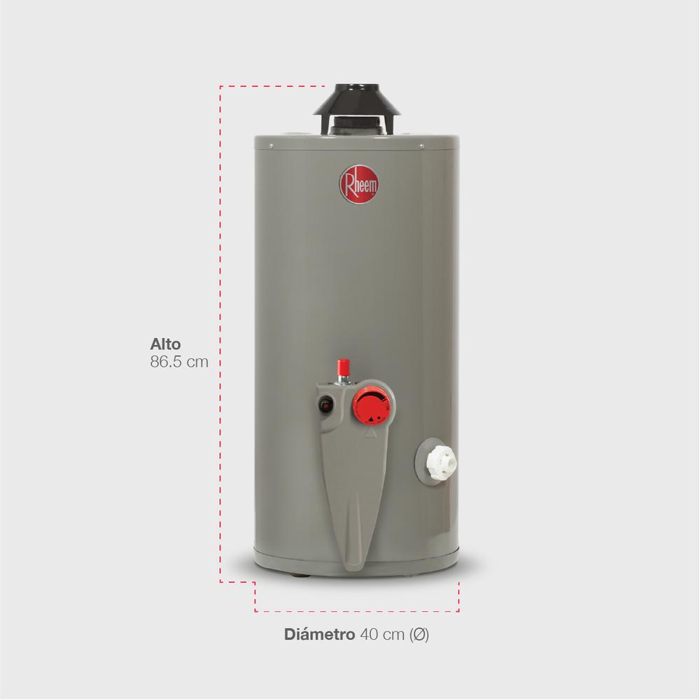 Foto 4 | Calentador de Agua de Depósito Rheem 29V13SS/435138 color Gris a Gas Natural 49 L 1.5 Servicios