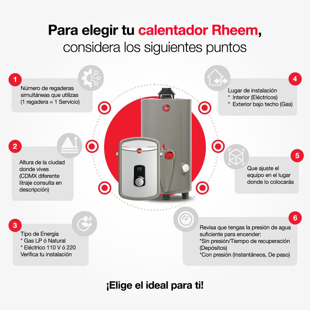 Foto 8 | Calentador Eléctrico de Agua de Depósito Rheem 89VP6/415499 23 L 220 V 2 Lavabos