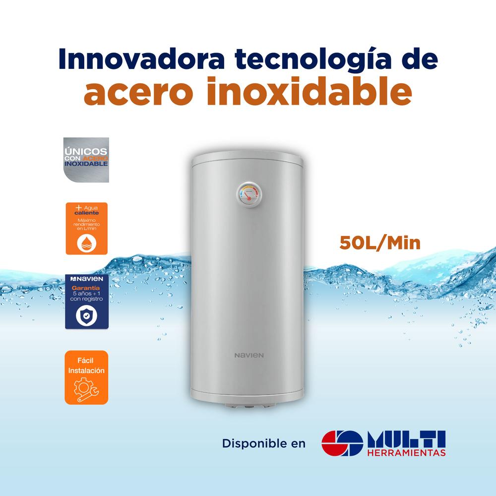 Foto 3 pulgar | Calentador Navien Tanque A. Inox 50 L 127v
