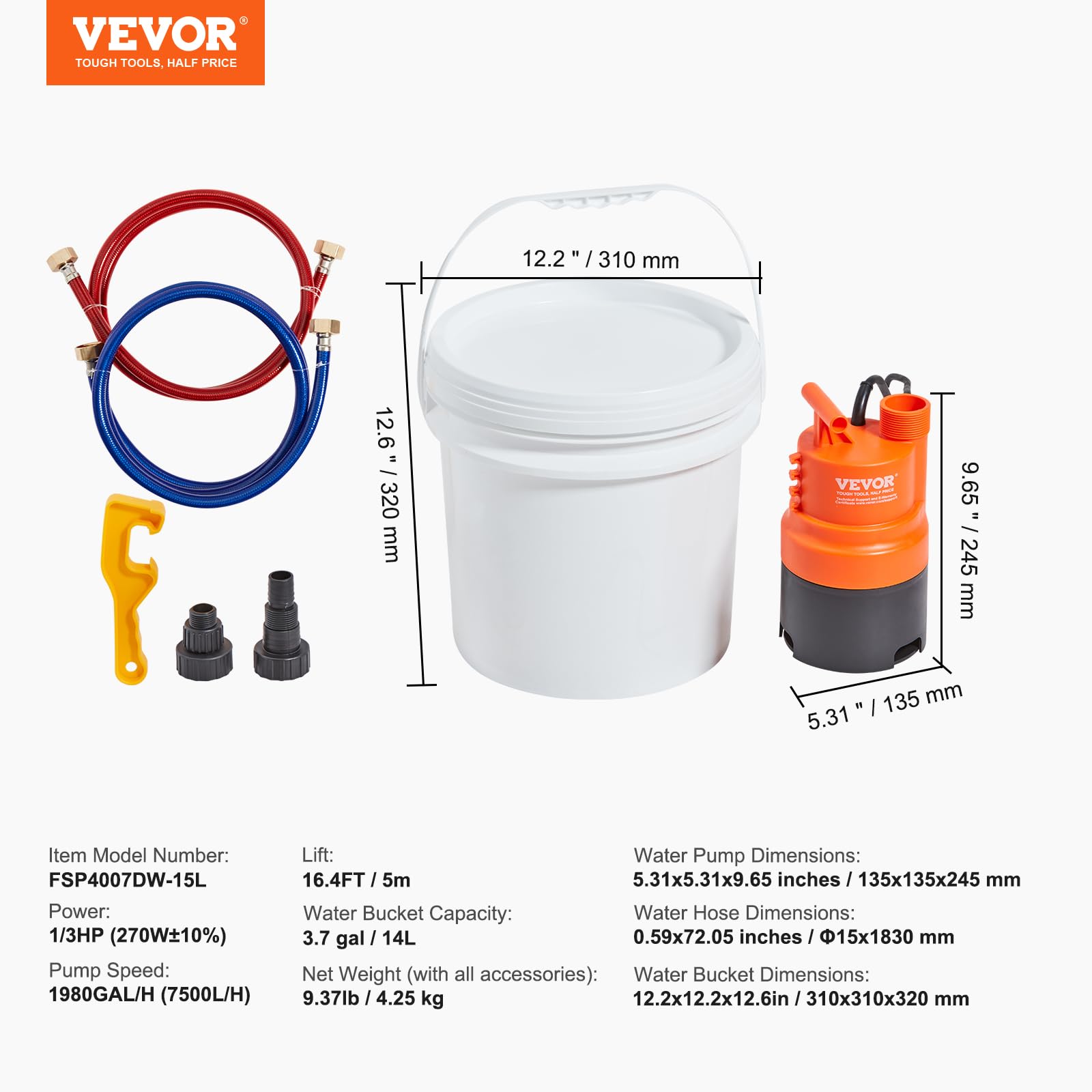 Foto 8 pulgar | Kit De Descarga Para Calentador De Agua Sin Tanque Vevor Con Bomba Y Accesorios - Venta Internacional.
