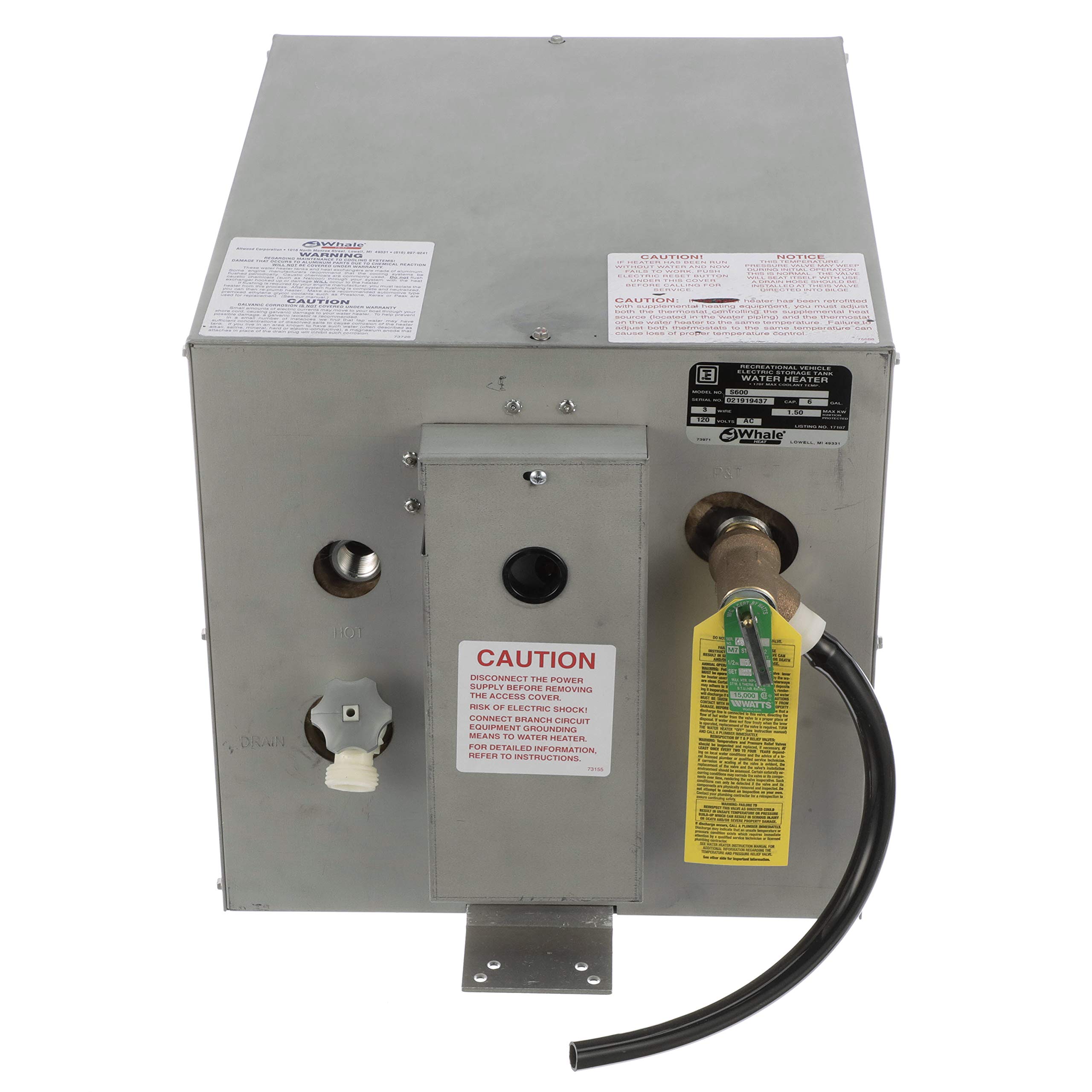 Foto 2 pulgar | Intercambiador De Calor Trasero Water Heater Whale S600 De 22.7 L, 120 V Y 6 Galones - Venta Internacional.