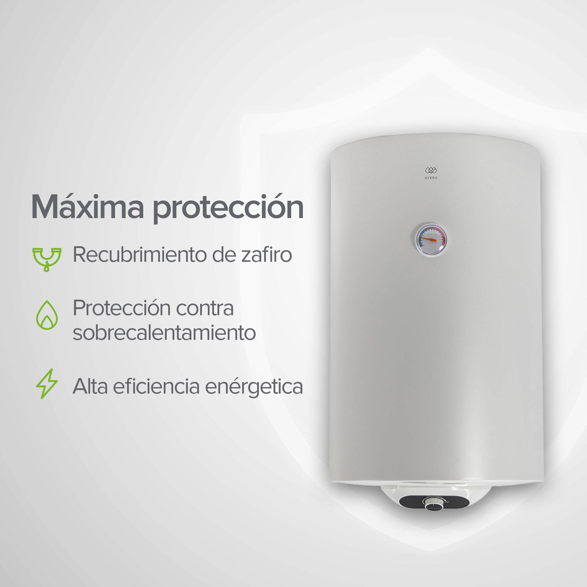 Foto 7 | Calentador De Agua De Depósito Eléctrico 80l  2 Servicios Avera C80l