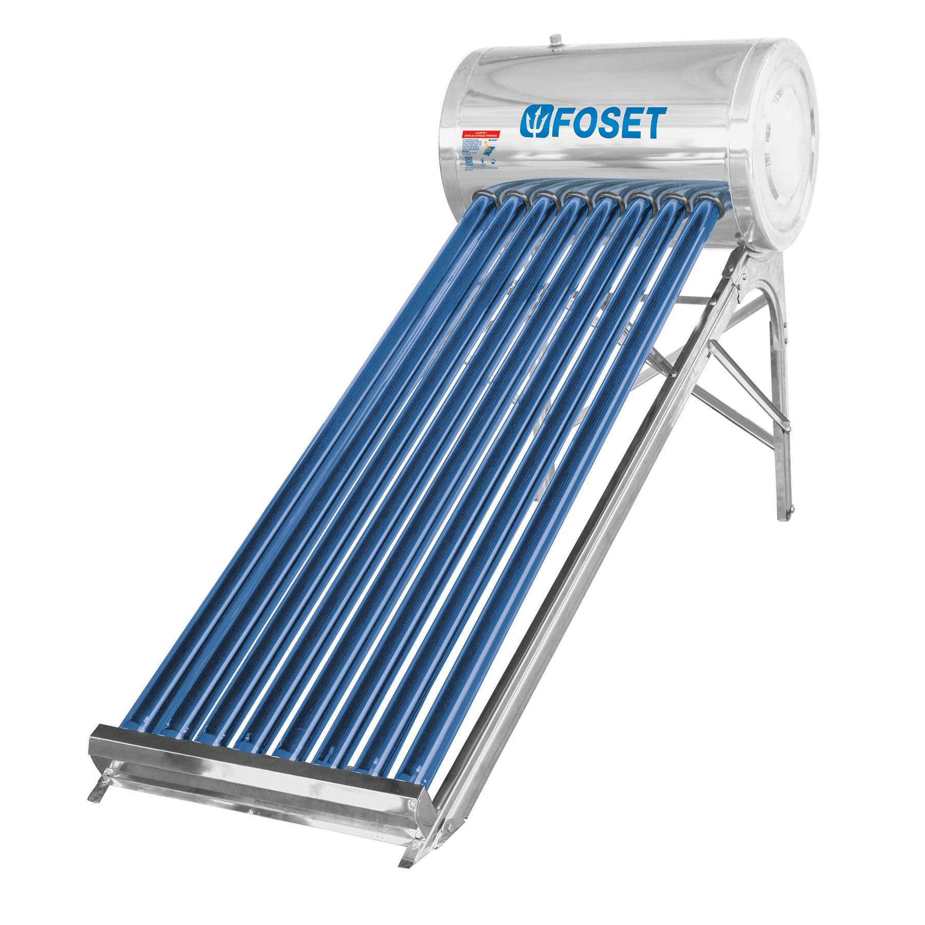 Calentador Solar de Agua de 8 Tubos 92 L Foset