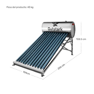 Foto 5 | Calentador Solar Eco 12 Tubos 150 Litros 5 A 6 Personas Gutstark Home