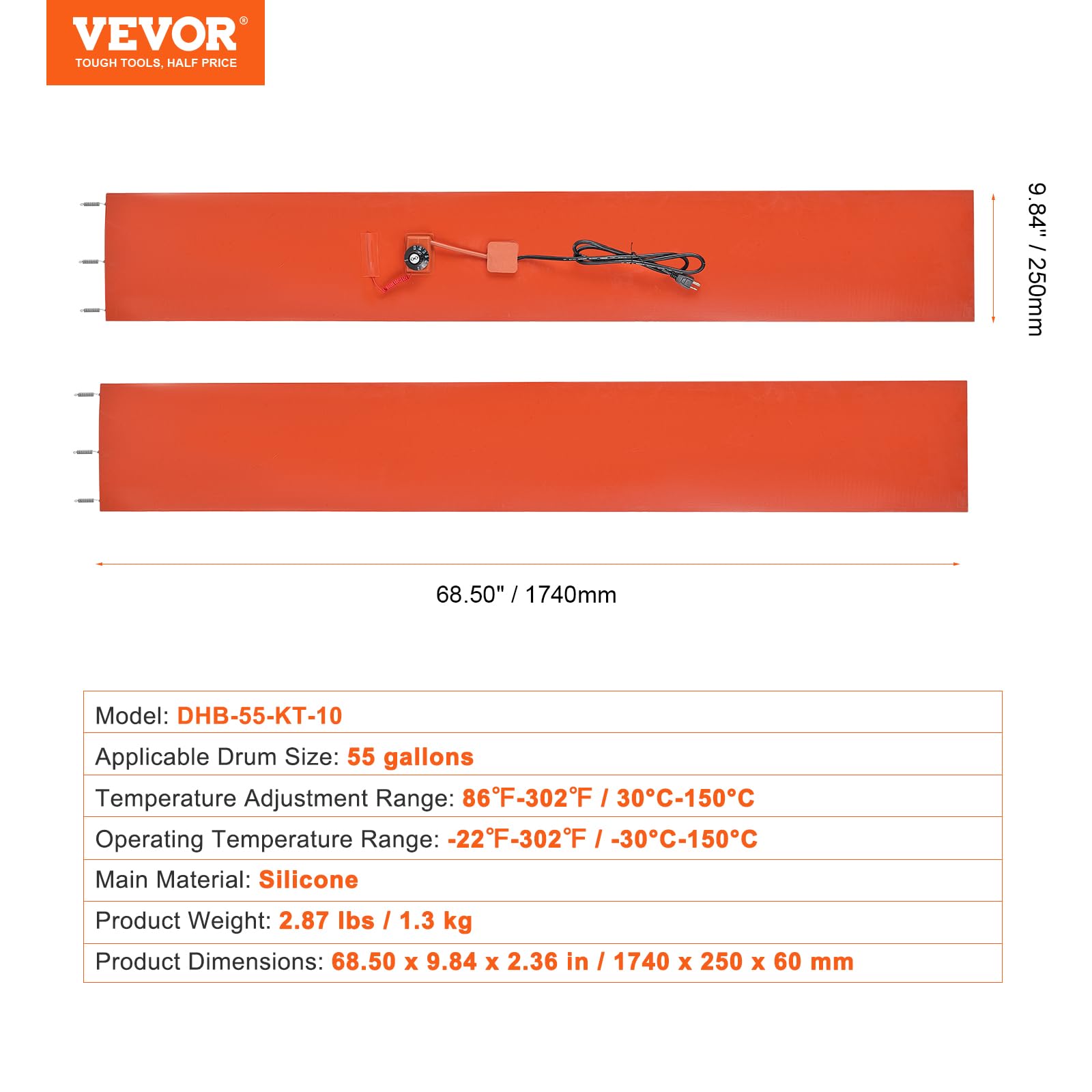 Foto 8 pulgar | Calentador en Barril Vevor 1200 W-Venta Internacional