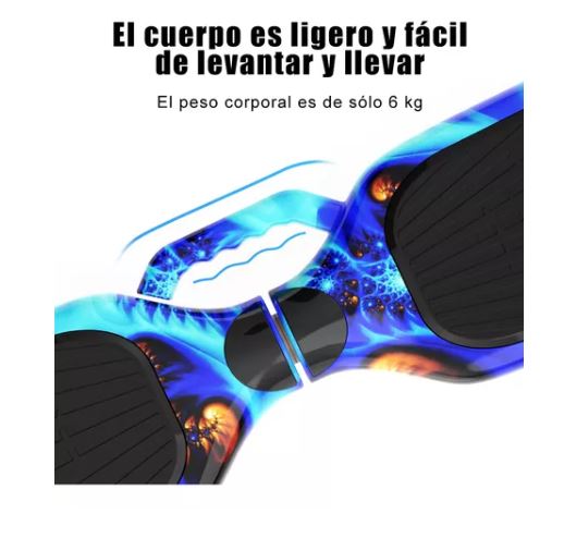 Foto 3 | Hoverboard Con Música, Bluetooth Y Ruedas Luminosas, Azul