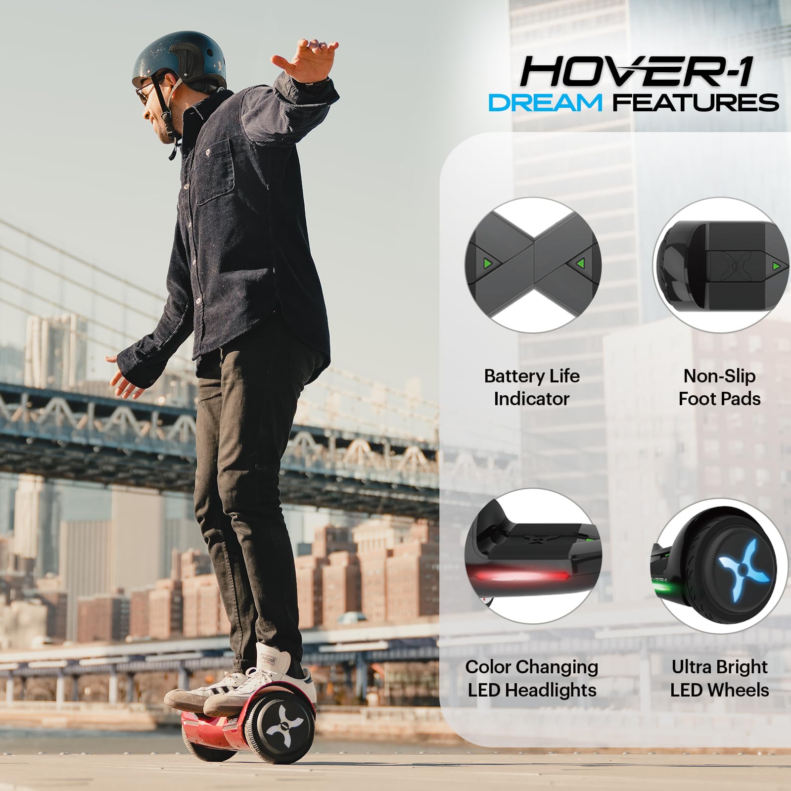 Foto 4 pulgar | Rueda Eléctrica Hoverboard Hover-1 Dream De 6.5 Pulgadas Con Autoequilibrio - Venta Internacional.