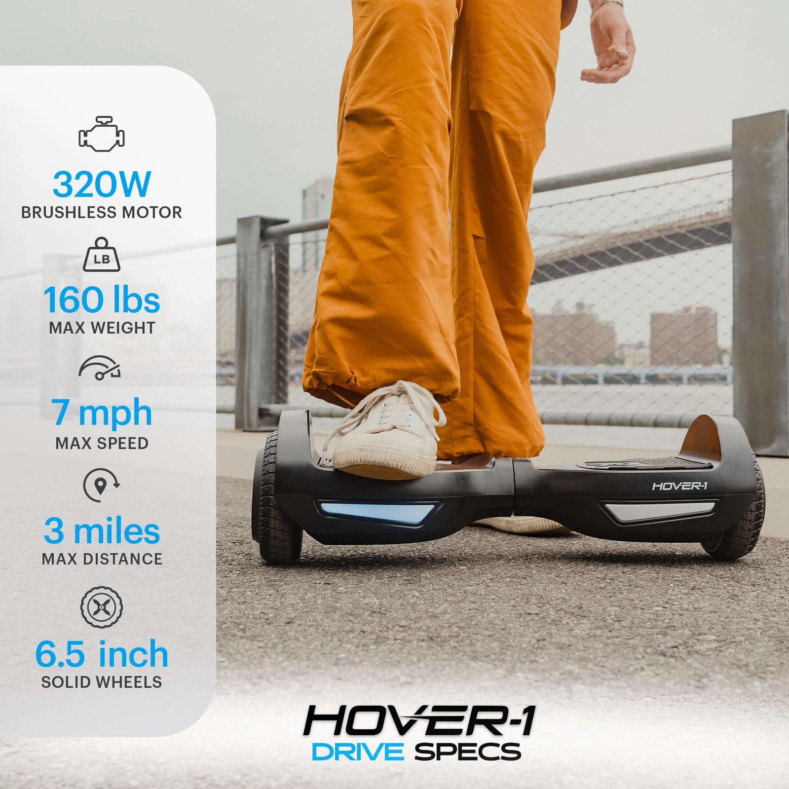 Foto 3 pulgar | Hoverboard Hover-1 Drive Eléctrico Con Autoequilibrio A Una Velocidad De 7 Mph - Venta Internacional.