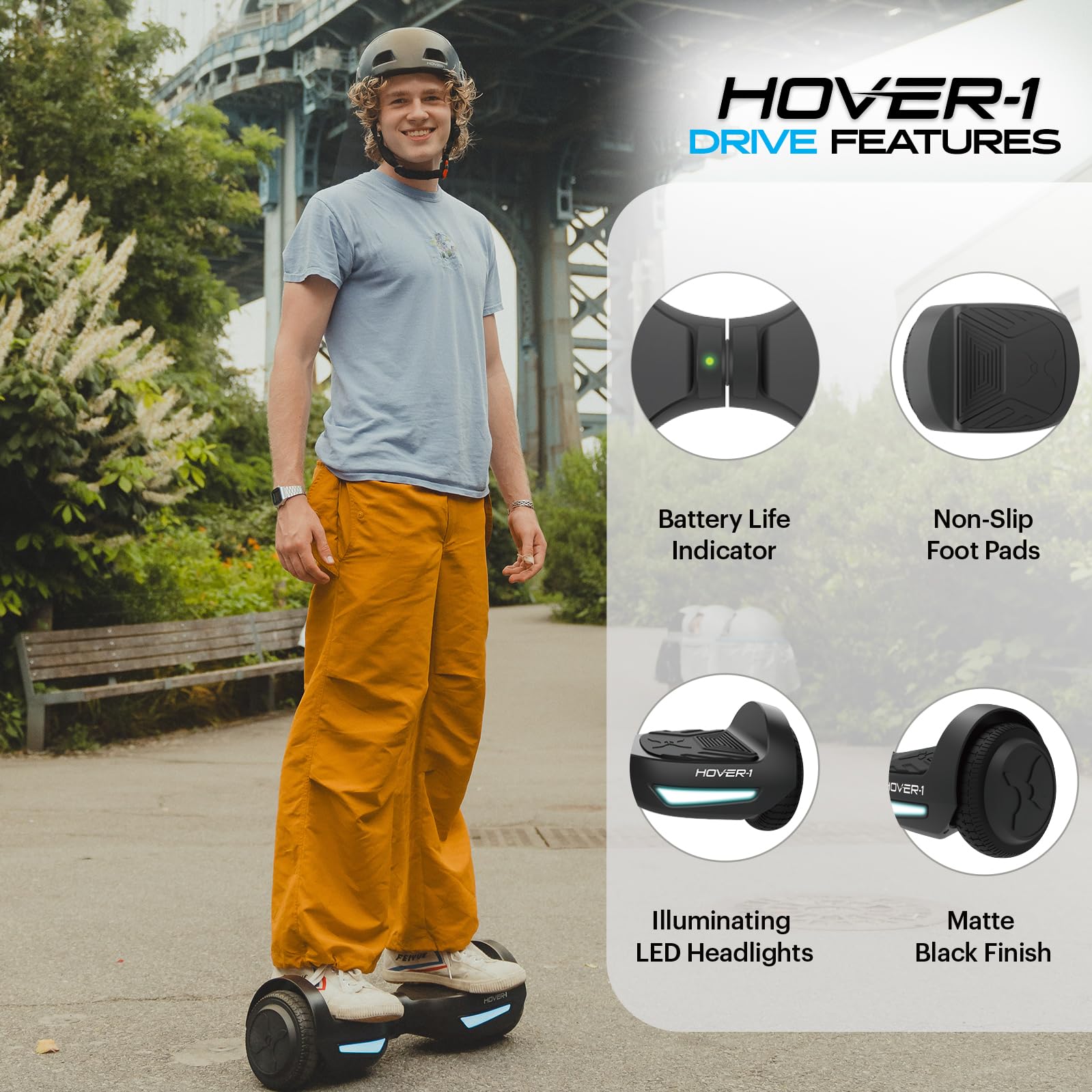 Foto 4 pulgar | Hoverboard Hover-1 Drive Eléctrico Con Autoequilibrio A Una Velocidad De 7 Mph - Venta Internacional.