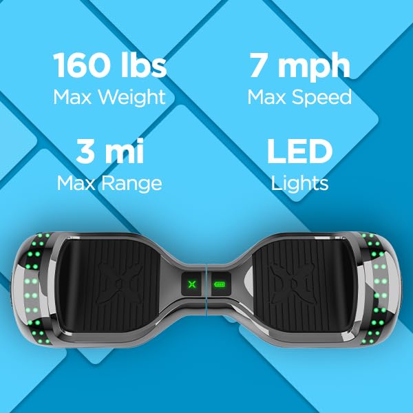 Foto 3 pulgar | Neumáticos Hoverboard Hover-1 Matrix Electric Led De 6.5 Pulgadas A 7 Mph - Venta Internacional.