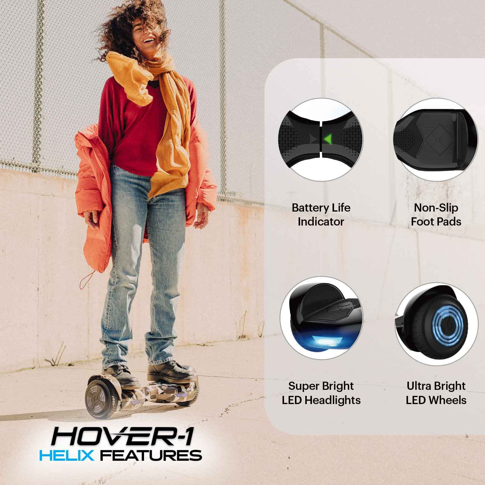 Foto 3 | Rueda Eléctrica Hoverboard Hover-1 Helix De 6.5 Pulgadas Con Autoequilibrio - Venta Internacional.