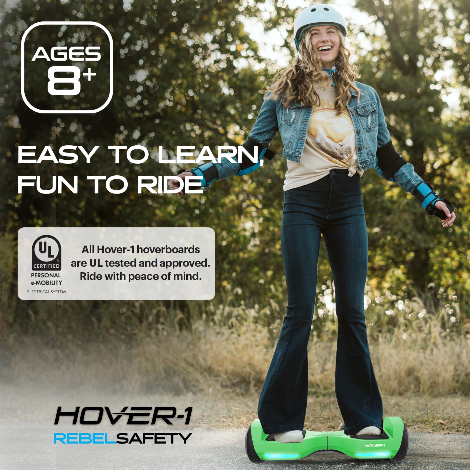 Foto 6 pulgar | Hoverboard Hover-1 Rebel Electric, Autoequilibrado, Para Niños, 6.5 Pulgadas - Venta Internacional.