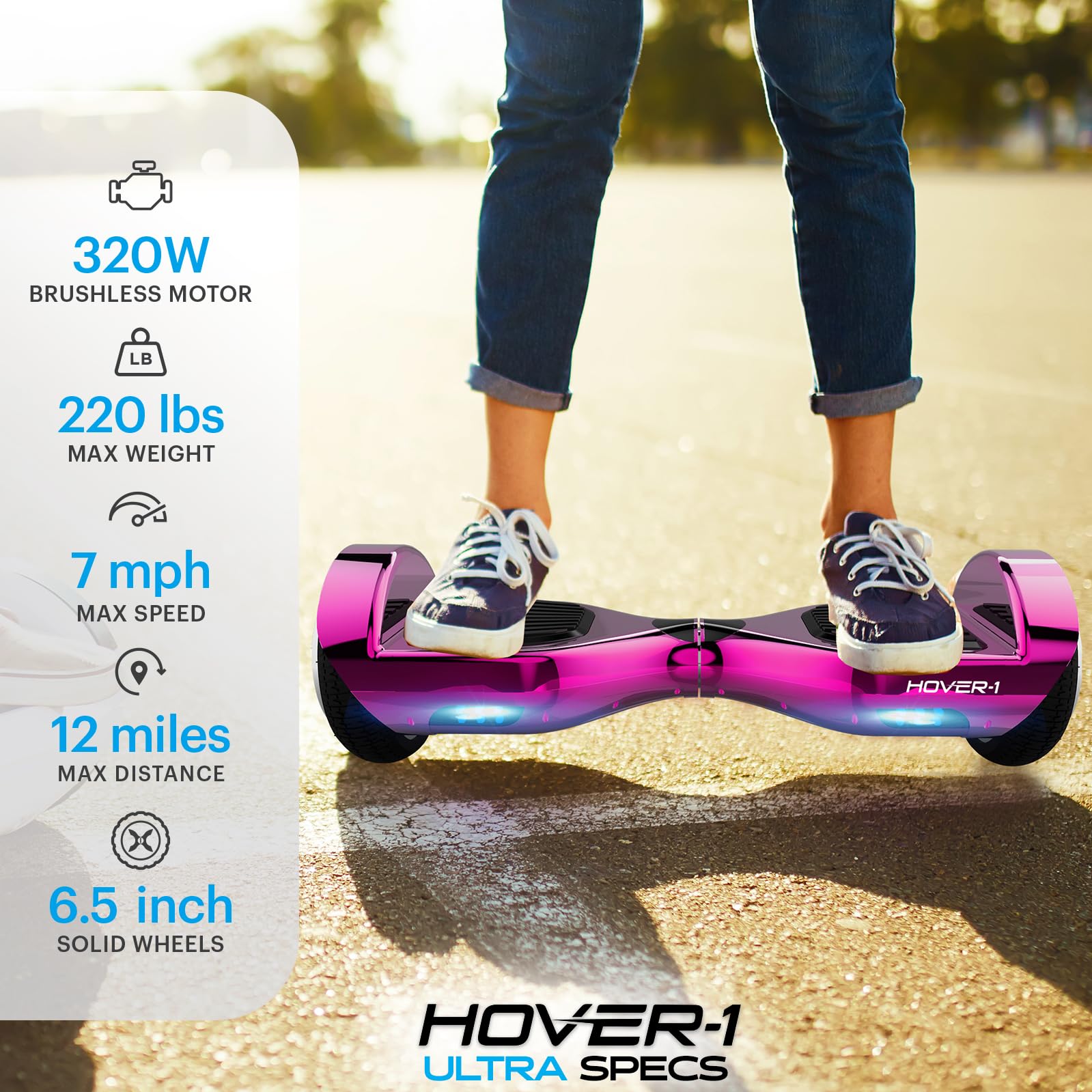 Foto 3 pulgar | Patineta Eléctrica Hover-1 Rosa-Venta Internacional