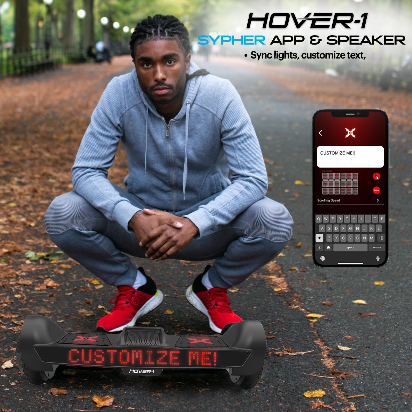 Foto 5 pulgar | Hoverboard Hover-1 Sypher Eléctrico con Autoequilibrio Velocidad de 7 Mph - Venta Internacional