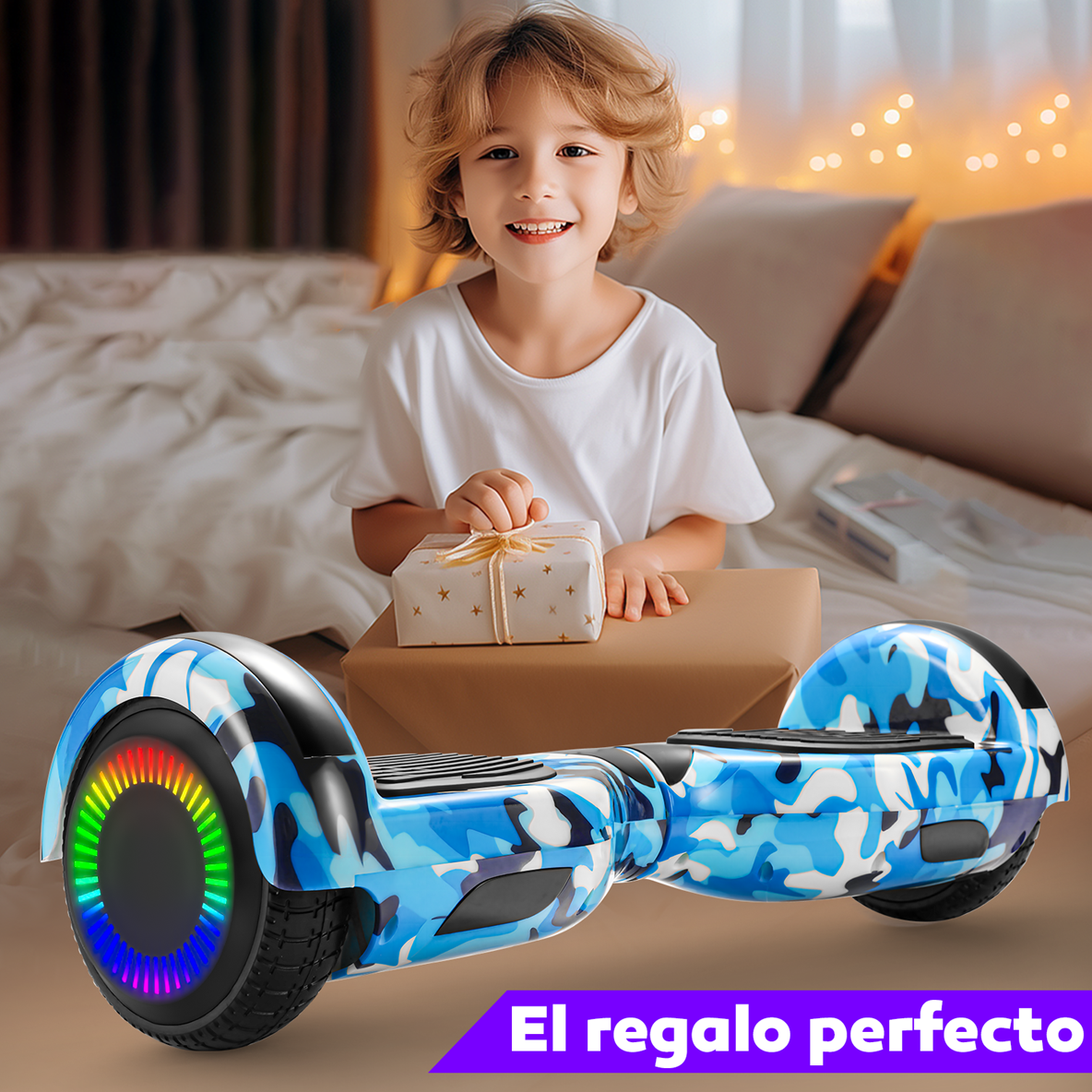 Foto 8 pulgar | Hoverboard Electrico Infantil Honey Whale Z1 Azul