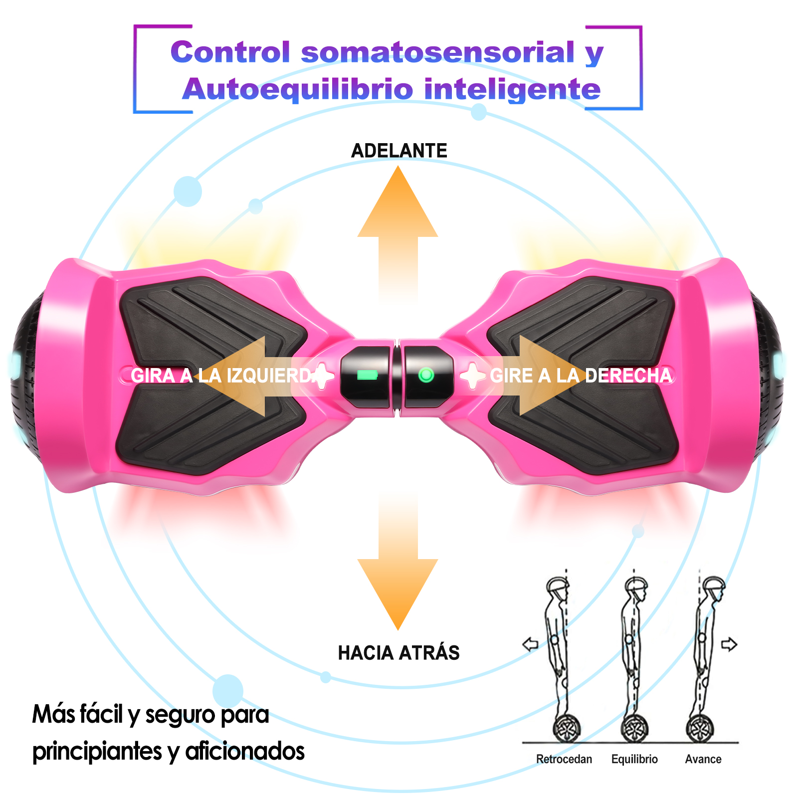 Foto 4 pulgar | Hoverboard Eléctrico Infantil Honey Whale K1 Fucsia