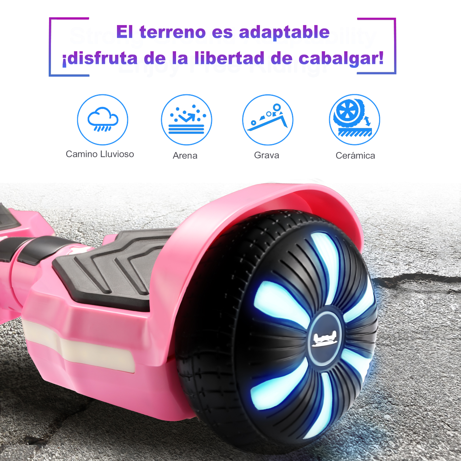 Foto 4 pulgar | Hoverboard Eléctrico Infantil Honey Whale K1 Rosa