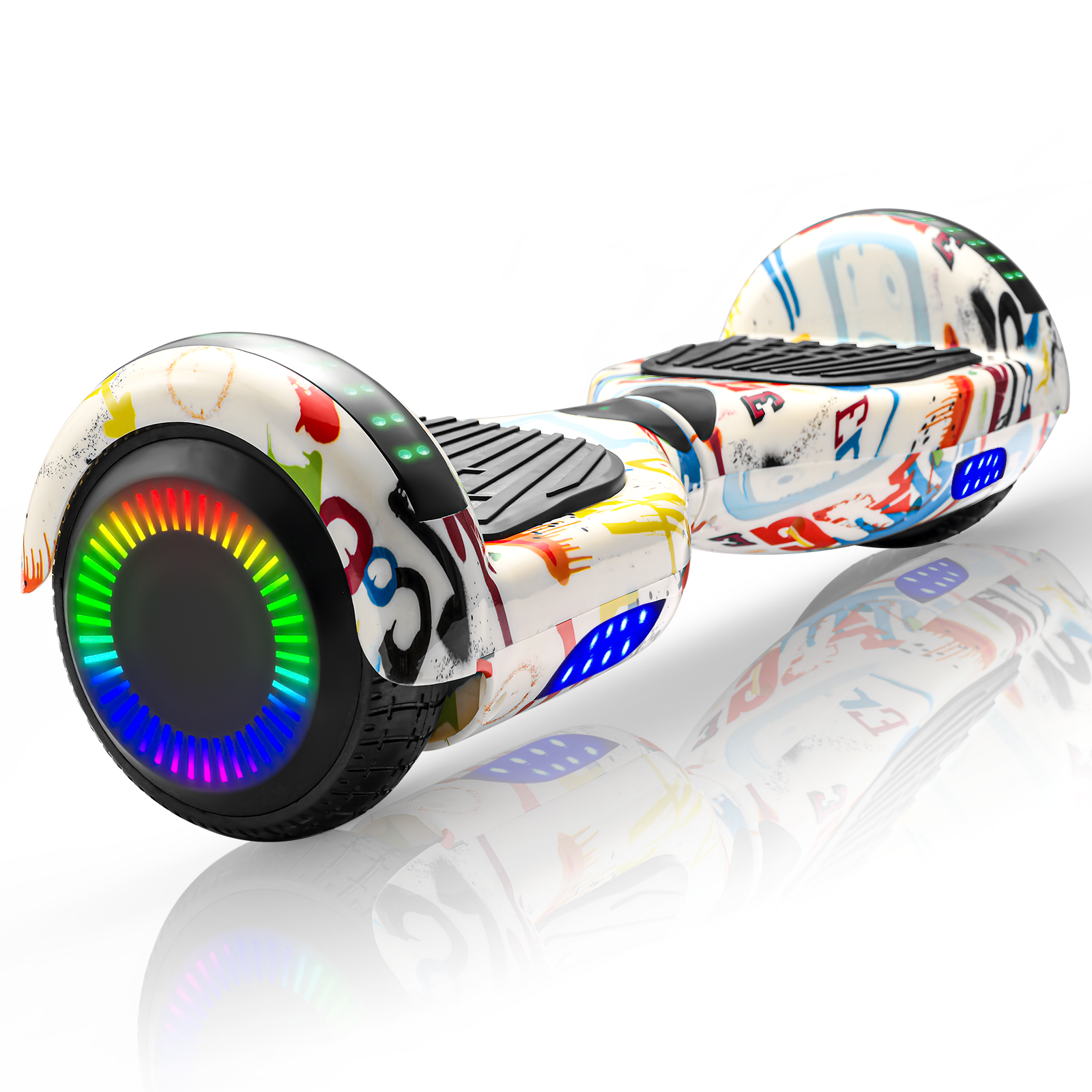 Patinete Eléctrico Infantil Honey Whale Z1 Blanco Graffiti 10 km/h 6 km Autonomía
