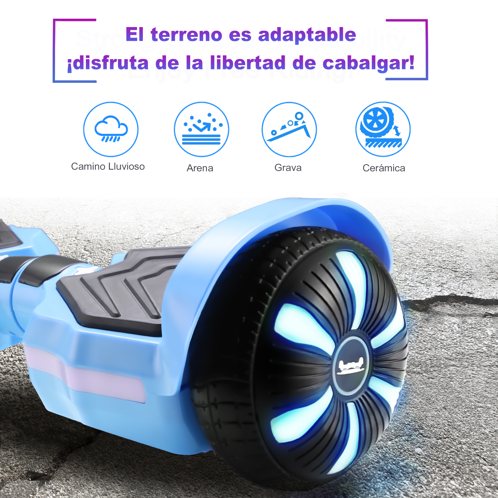 Foto 4 pulgar | Hoverboard Eléctrico Infantil Honey Whale K1 Azul