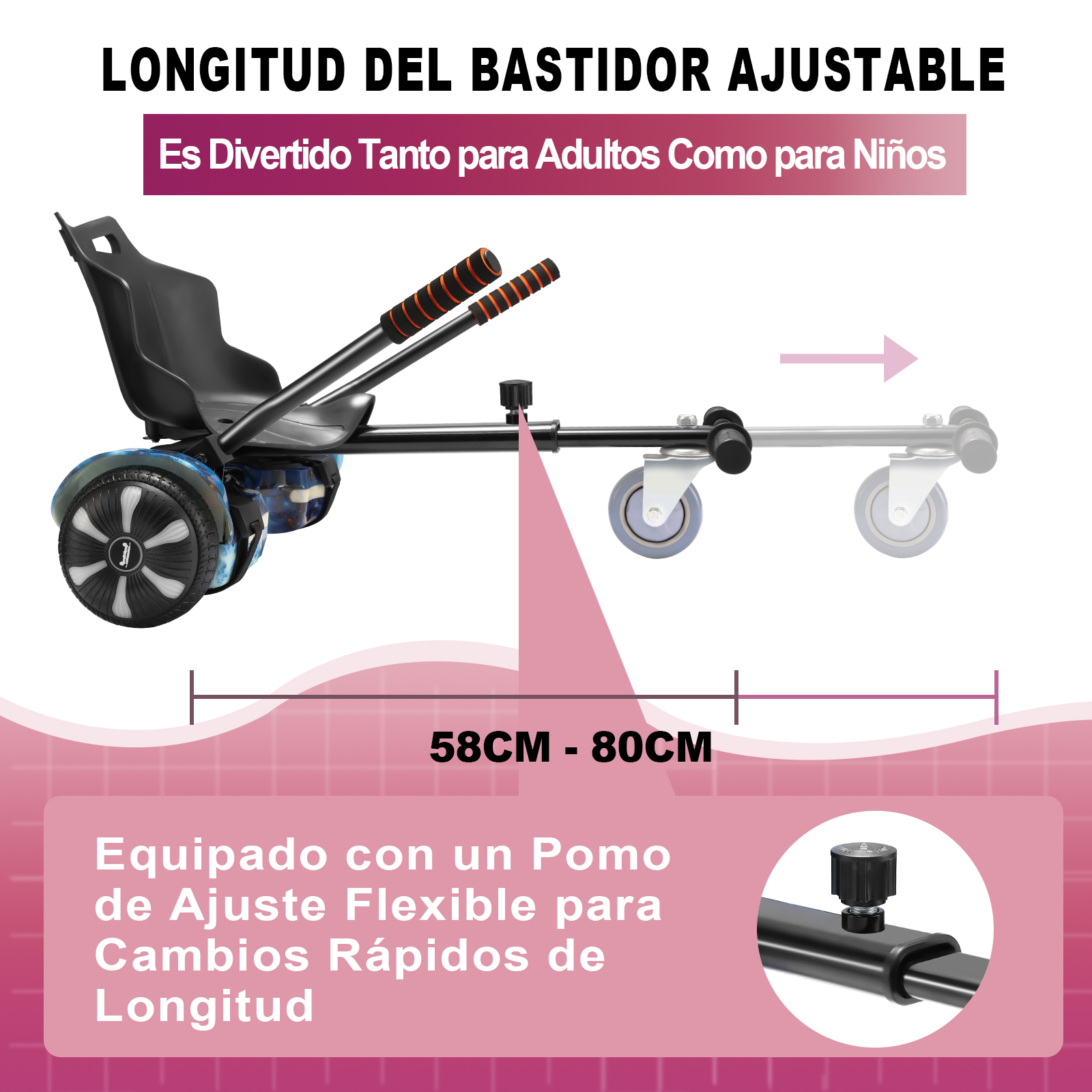 Foto 6 pulgar | Hoverboard Eléctrico Infantil Honey Whale K1-max Violeta