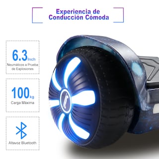 Foto 5 | Hoverboard Eléctrico Infantil Honey Whale K1 Azul Espacial