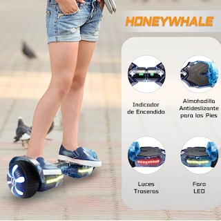 Foto 6 | Hoverboard Eléctrico Infantil Honey Whale K1 Azul Espacial