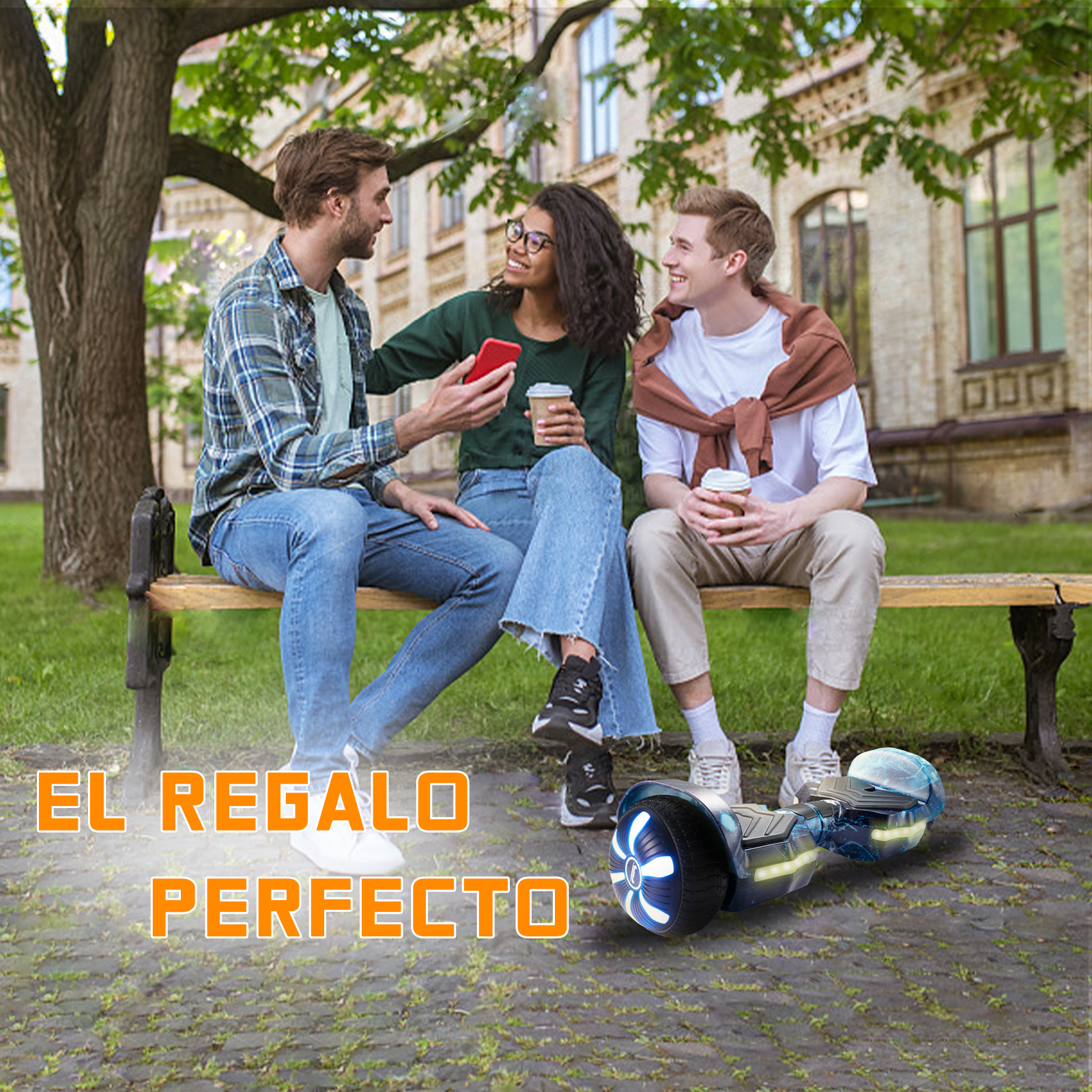 Foto 8 pulgar | Hoverboard Eléctrico Infantil Honey Whale K1 Azul Espacial