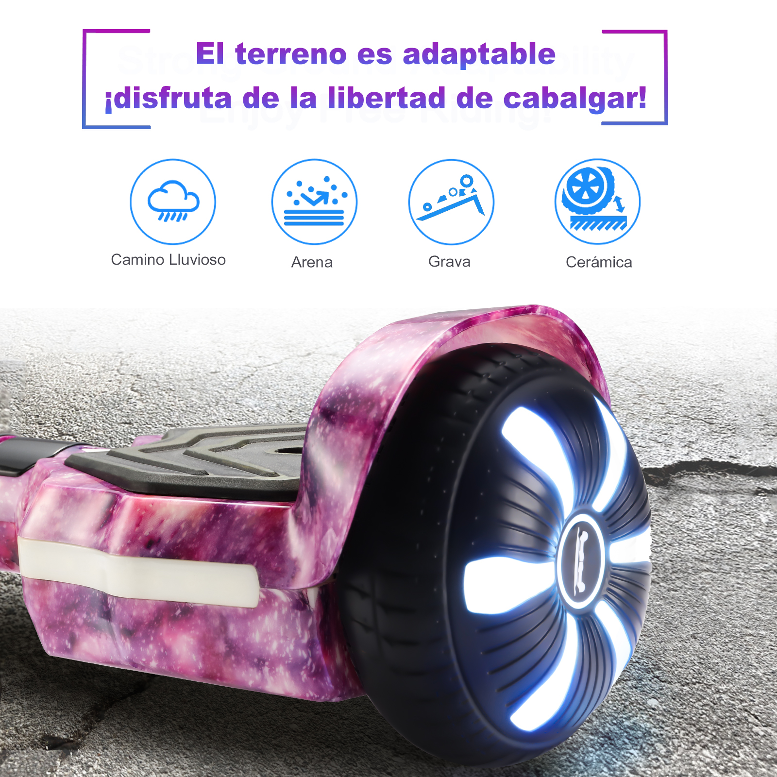 Foto 3 | Hoverboard Eléctrico Infantil Honey Whale K1 Violeta
