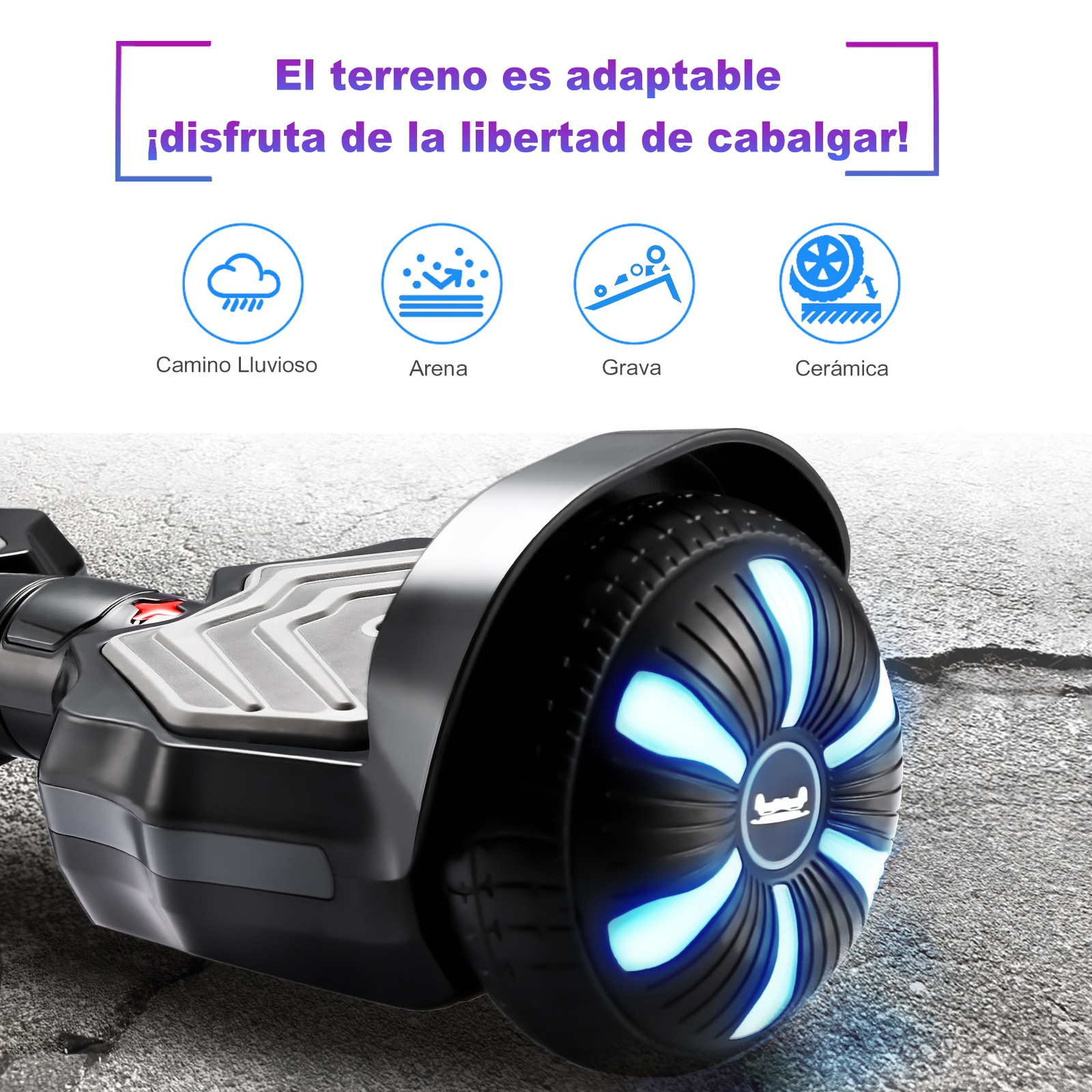 Foto 4 pulgar | Hoverboard Electrico Infantil Honey Whale K1  Negro