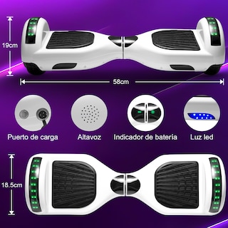 Foto 2 | Hoverboard Eléctrico Infantil Honey Whale Z1 Blanco