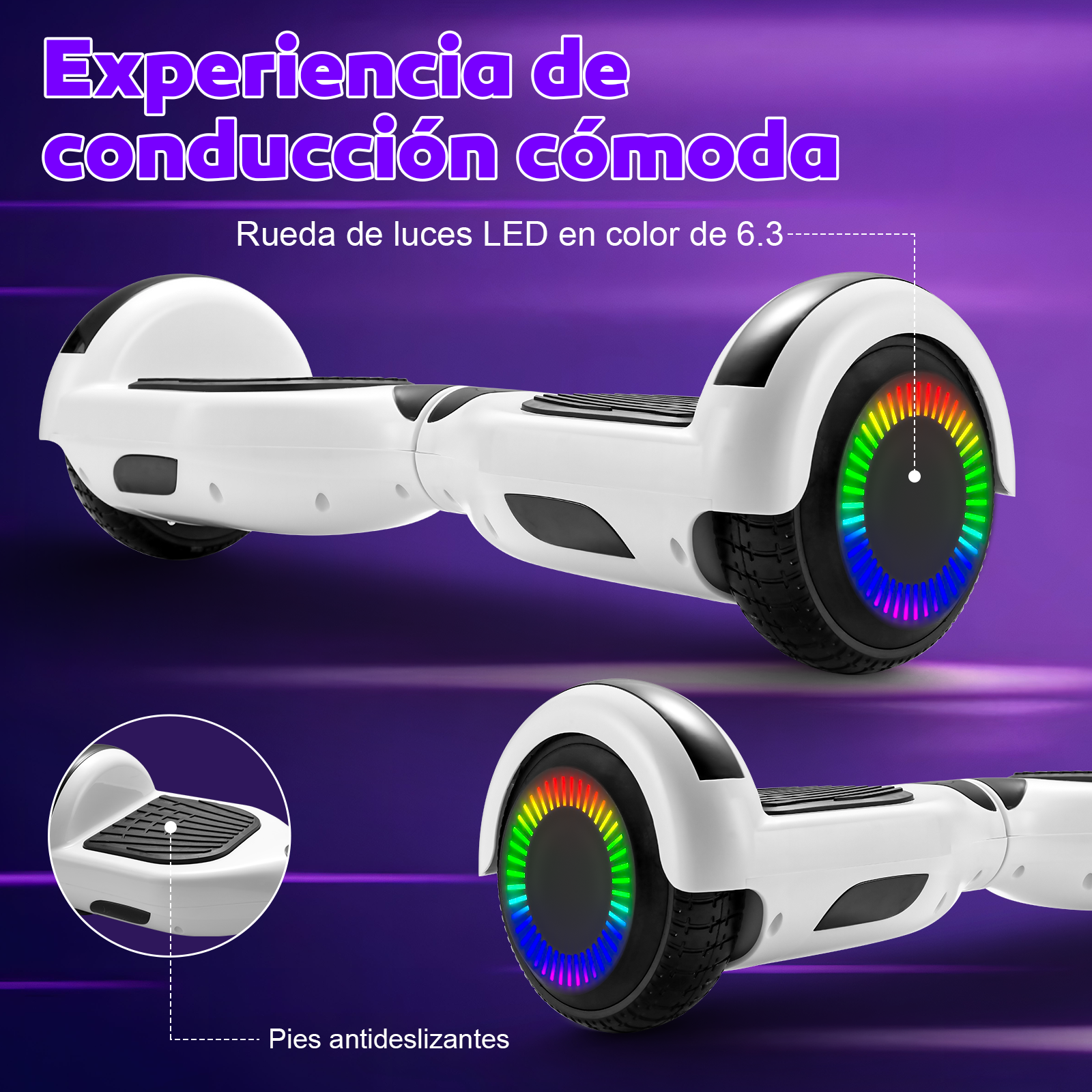 Foto 4 pulgar | Hoverboard Eléctrico Infantil Honey Whale Z1 Blanco