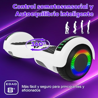 Foto 6 | Hoverboard Eléctrico Infantil Honey Whale Z1 Blanco