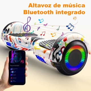 Foto 4 | Hoverboard Eléctrico Infantil Z1 Max Blanco Graffiti