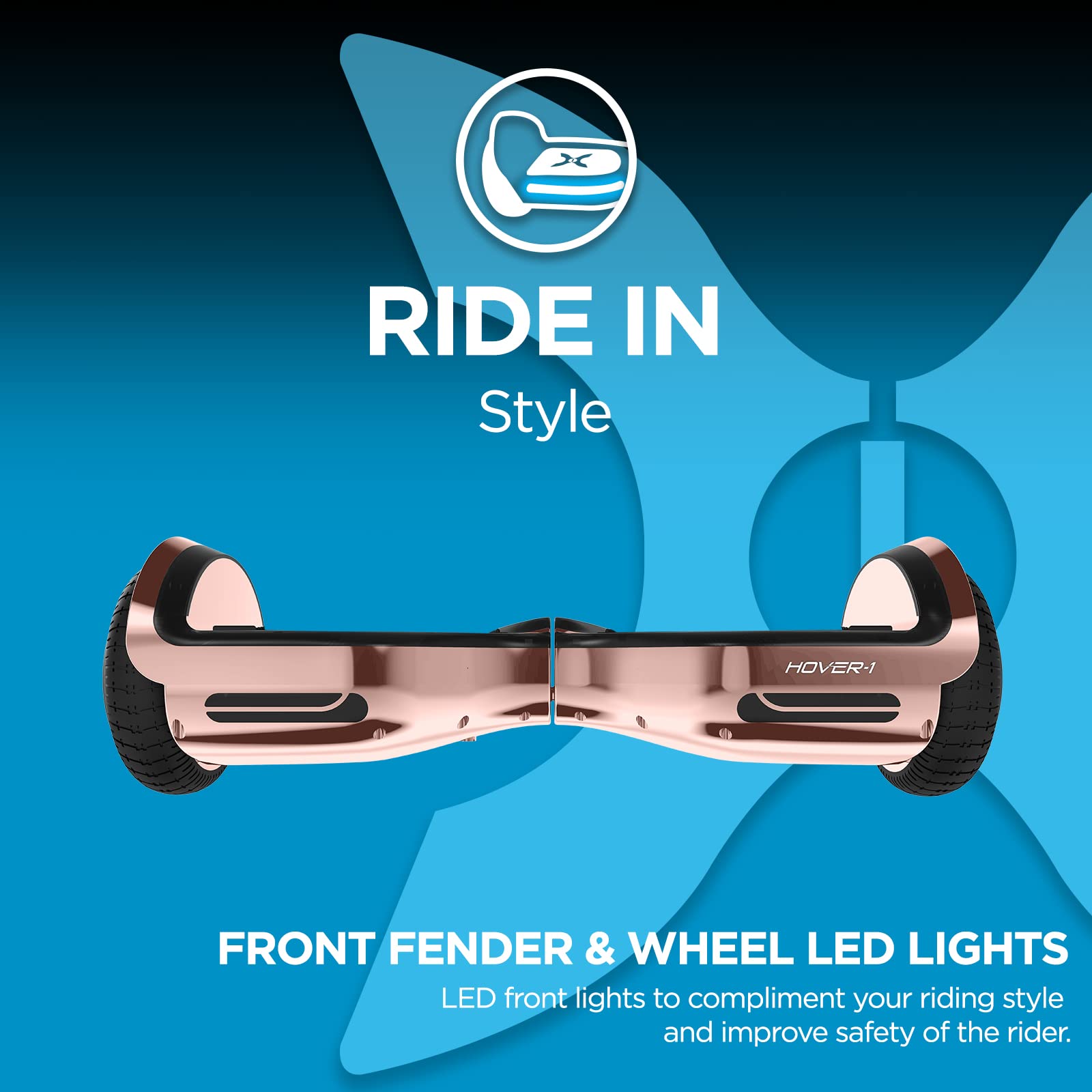 Foto 5 | Hoverboard Hover-1 Eléctrico Cromado Con Autoequilibrio A 6 Mph - Venta Internacional.