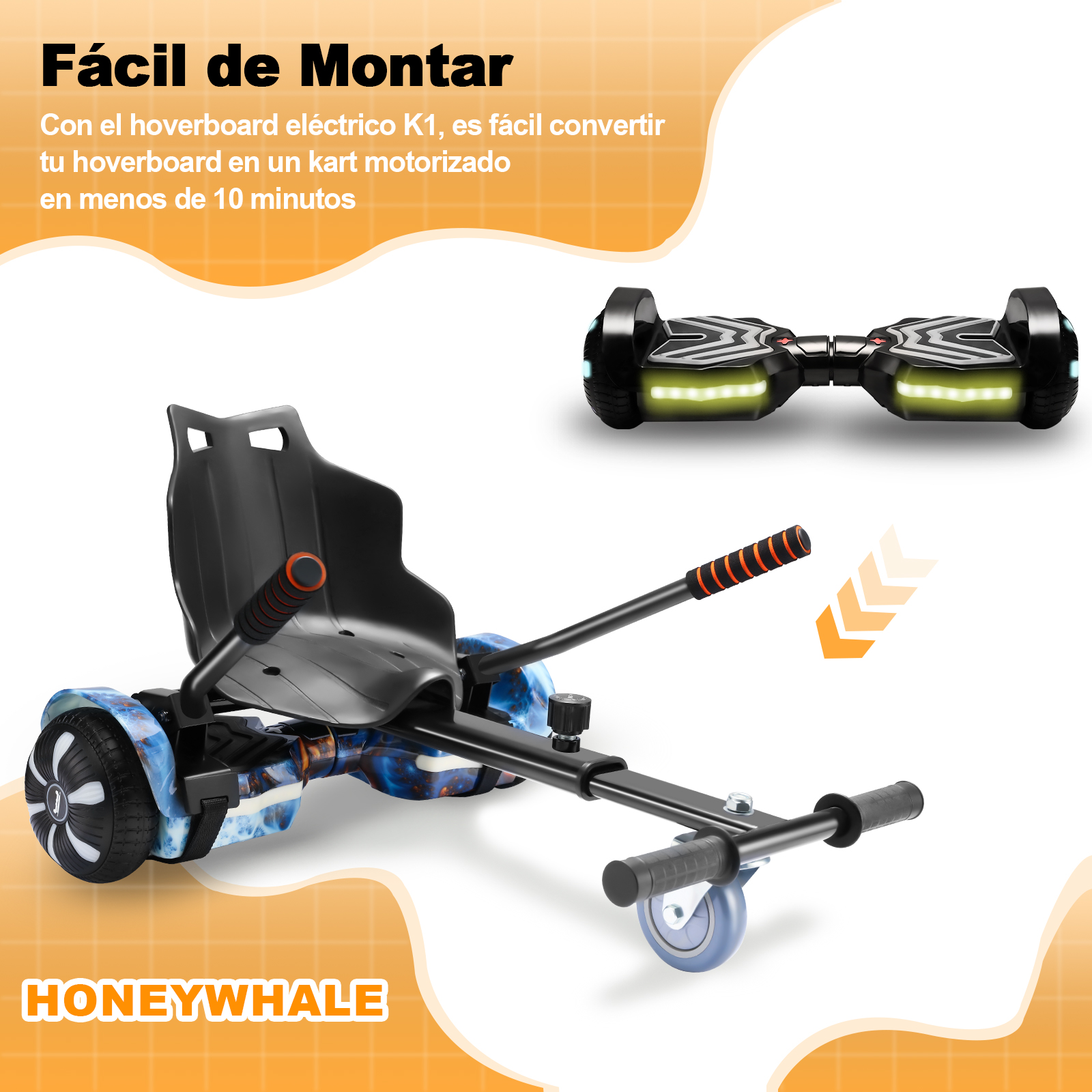 Foto 3 pulgar | Patinete Eléctrico Infantil Honey Whale K1-max Negro 10 km/h 6 km Autonomía 150 W