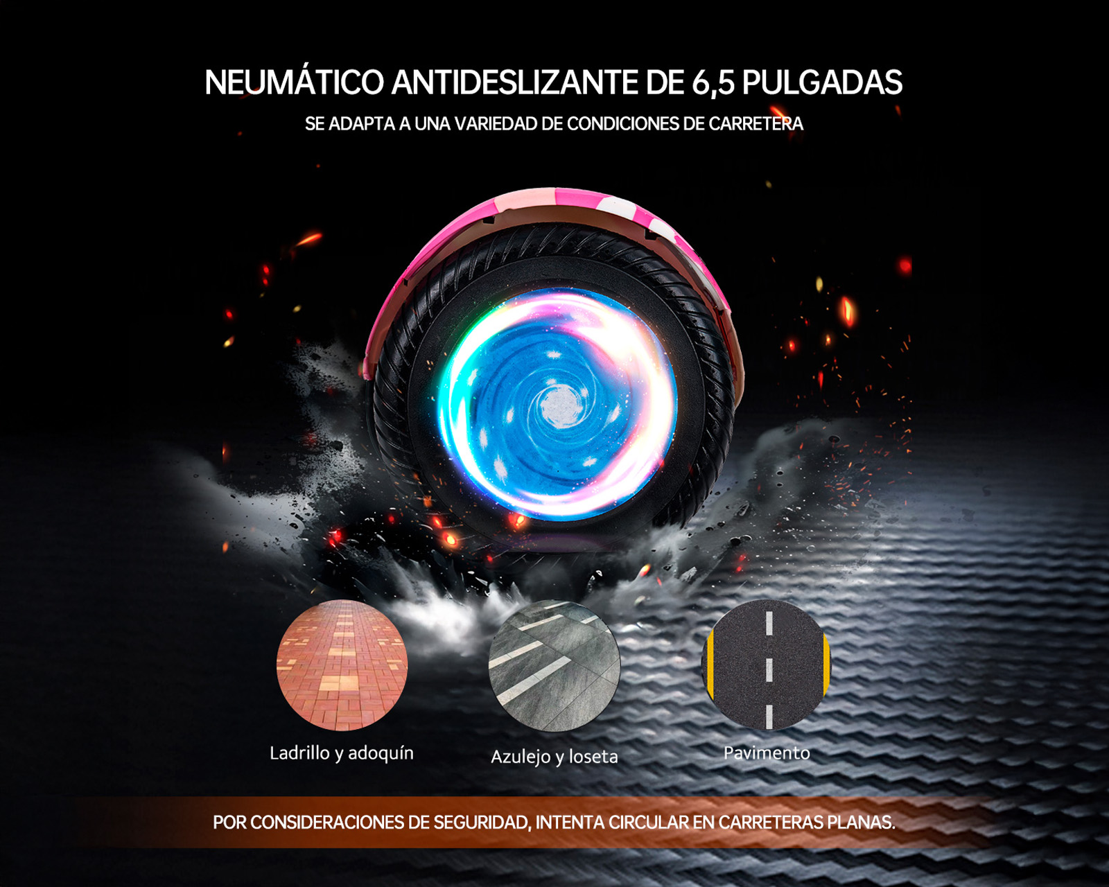 Foto 8 pulgar | Patineta Eléctrica Hoverboard 6.5'' Basitex