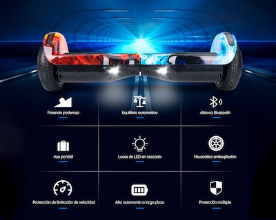 Foto 4 | Patineta Eléctrica Hoverboard 6.5'' Basitex