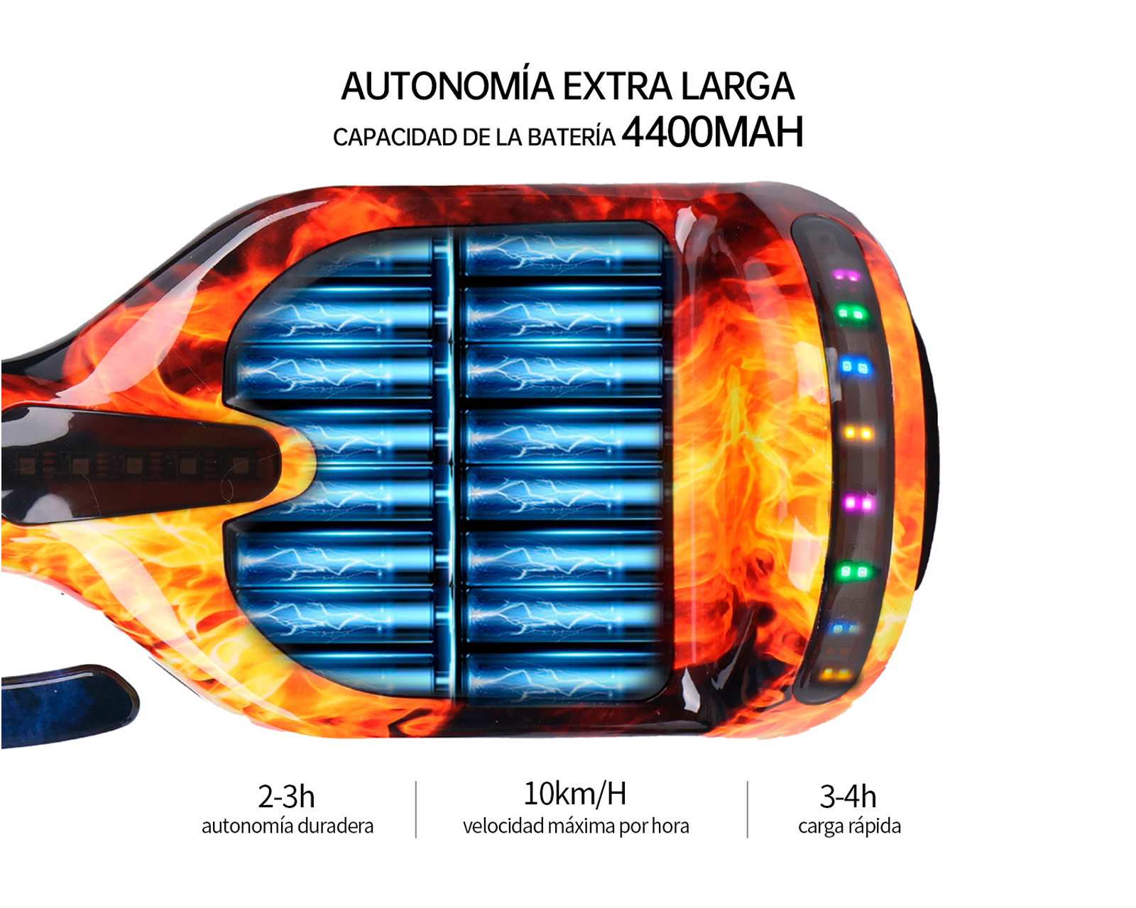 Foto 8 | Patineta Eléctrica Hoverboard 6.5'' Basitex