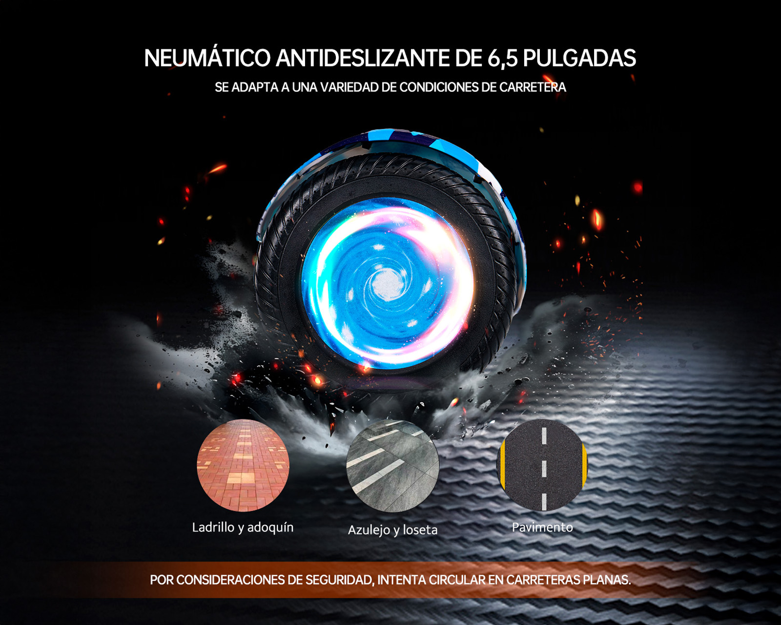 Foto 8 pulgar | Patineta Eléctrica Hoverboard 6.5'' Basitex