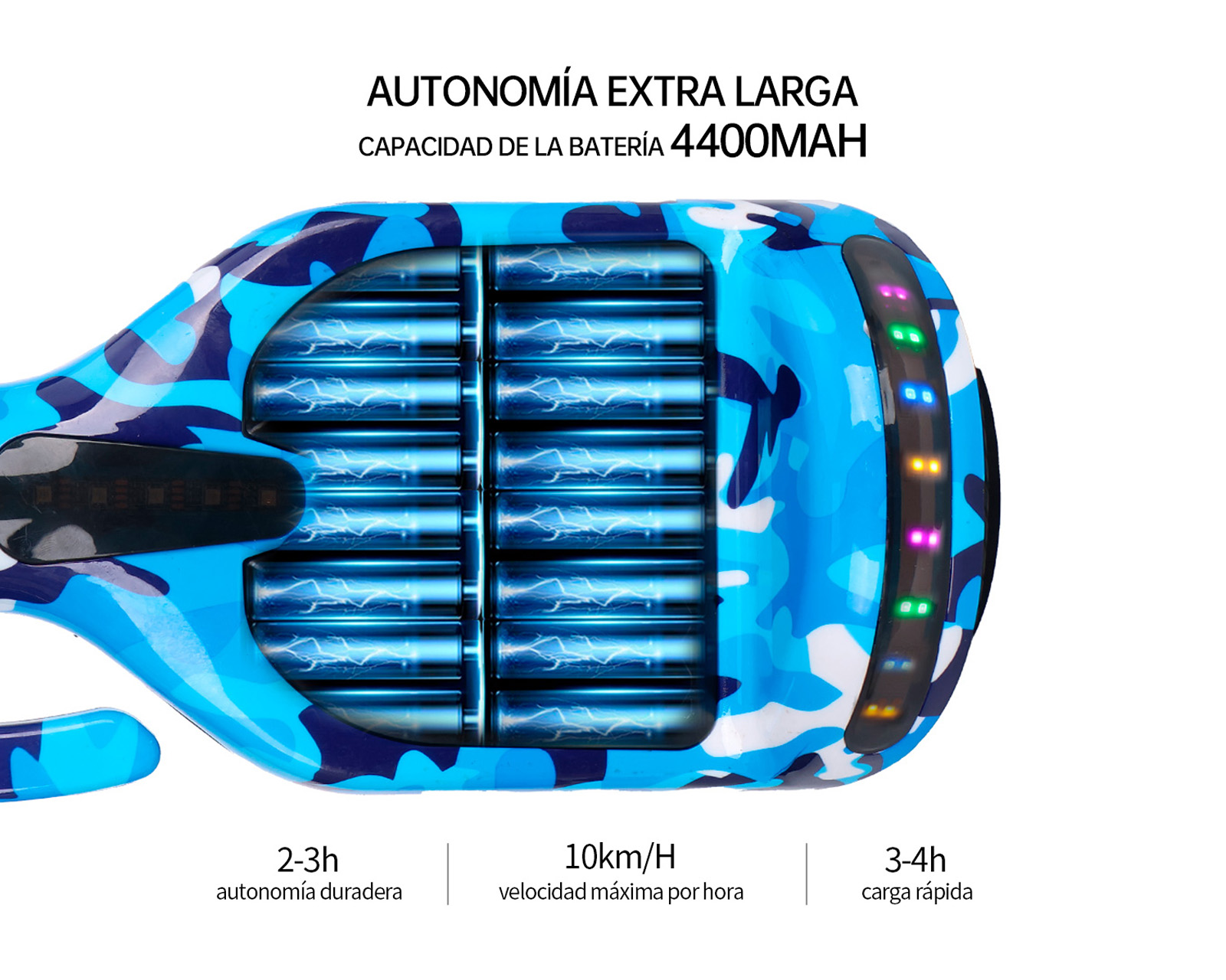 Foto 9 pulgar | Patineta Eléctrica Hoverboard 6.5'' Basitex