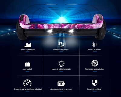 Foto 4 | Patineta Eléctrica Hoverboard 6.5'' Basitex