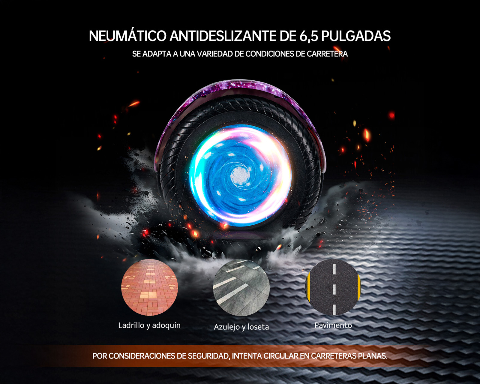 Foto 8 pulgar | Patineta Eléctrica Hoverboard 6.5'' Basitex