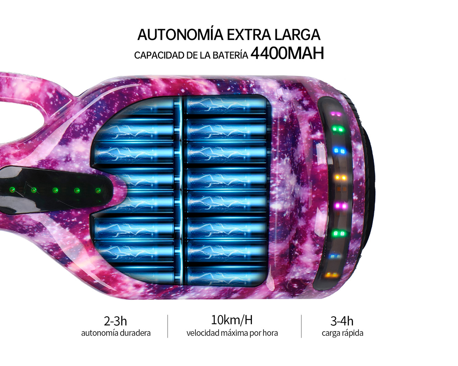 Foto 9 pulgar | Patineta Eléctrica Hoverboard 6.5'' Basitex