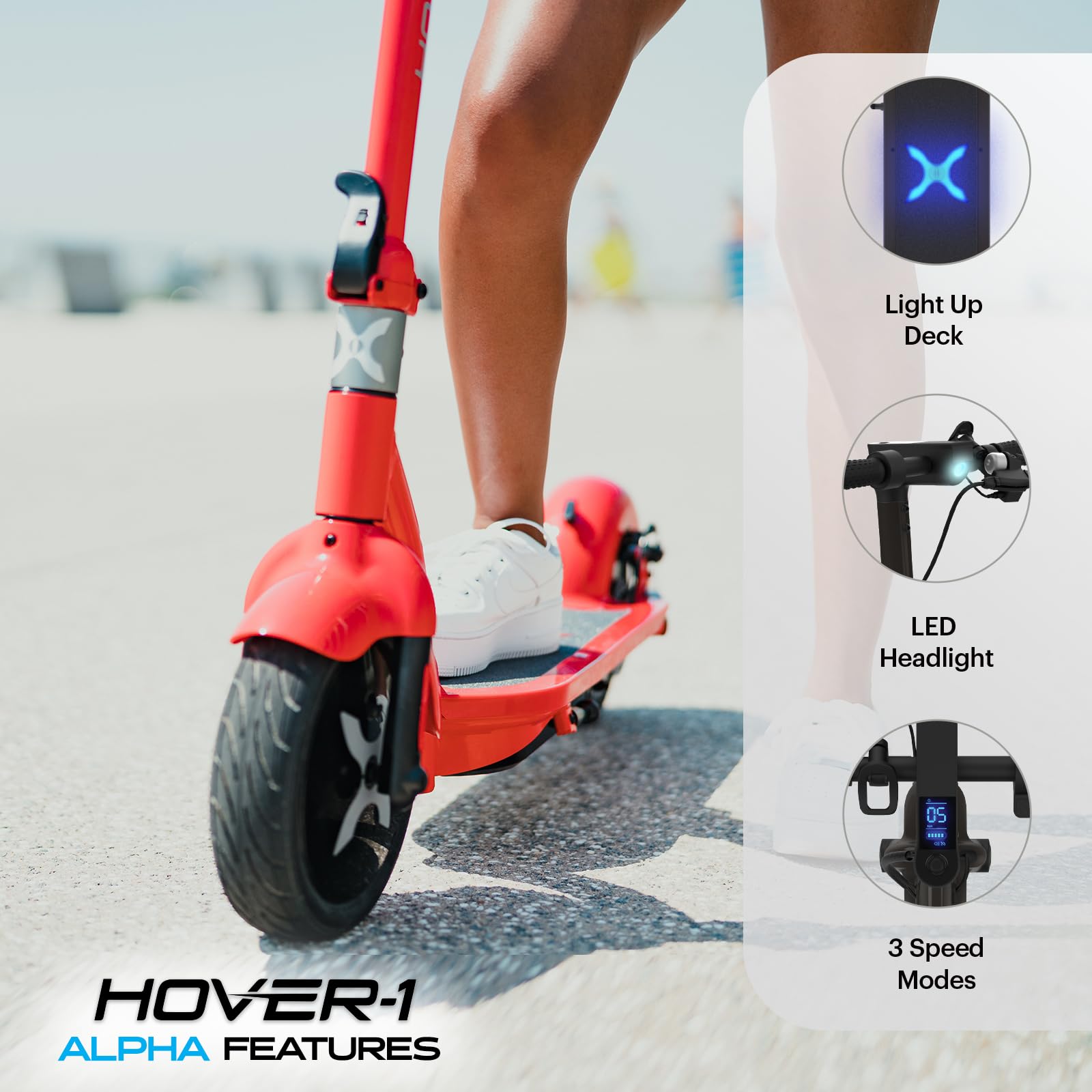 Foto 4 pulgar | Patinete Eléctrico Hover-1 Alpha Plegable, 450 W, 45 Km/h De Velocidad - Venta Internacional.