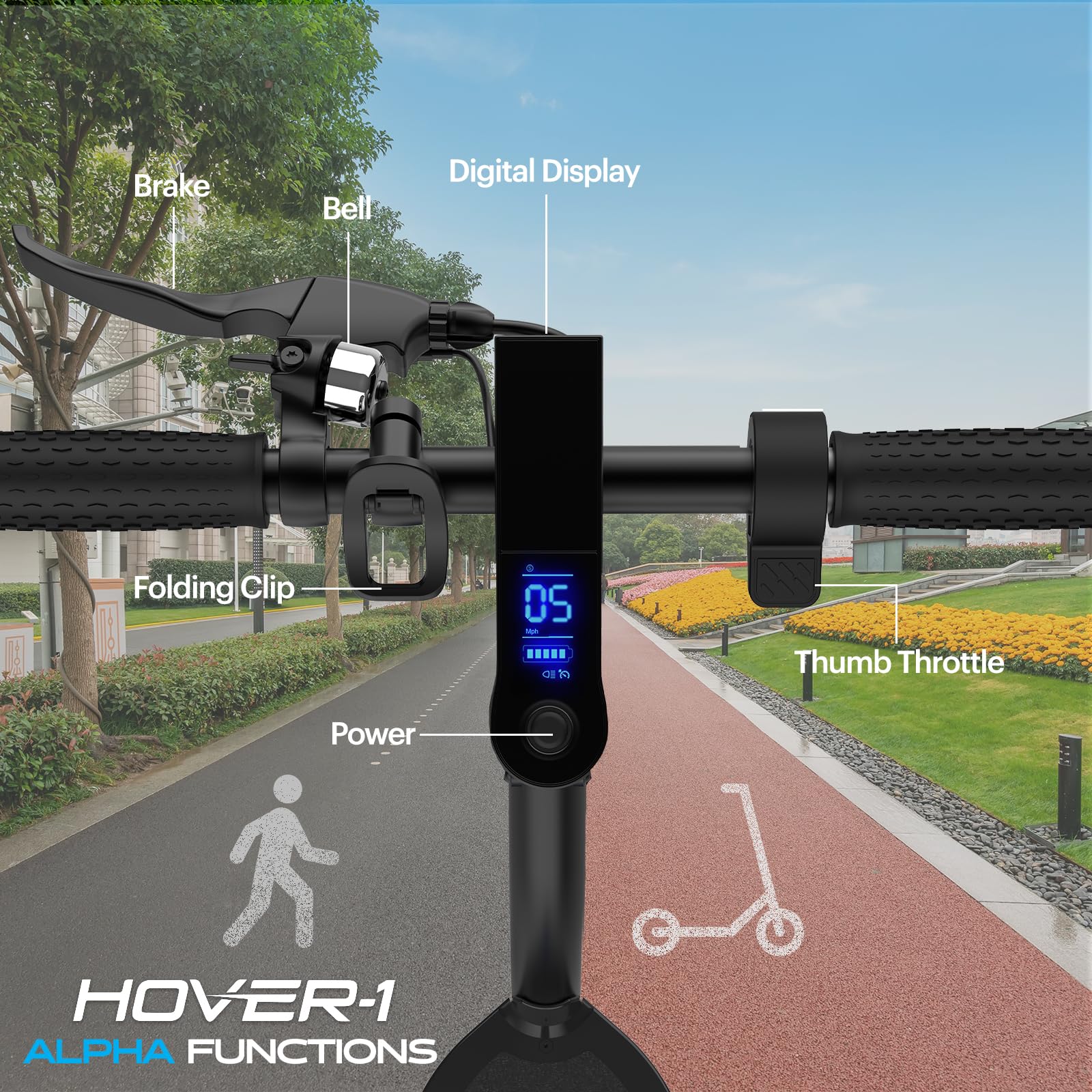 Foto 5 pulgar | Patinete Eléctrico Hover-1 Alpha Plegable, 450 W, 45 Km/h De Velocidad - Venta Internacional.
