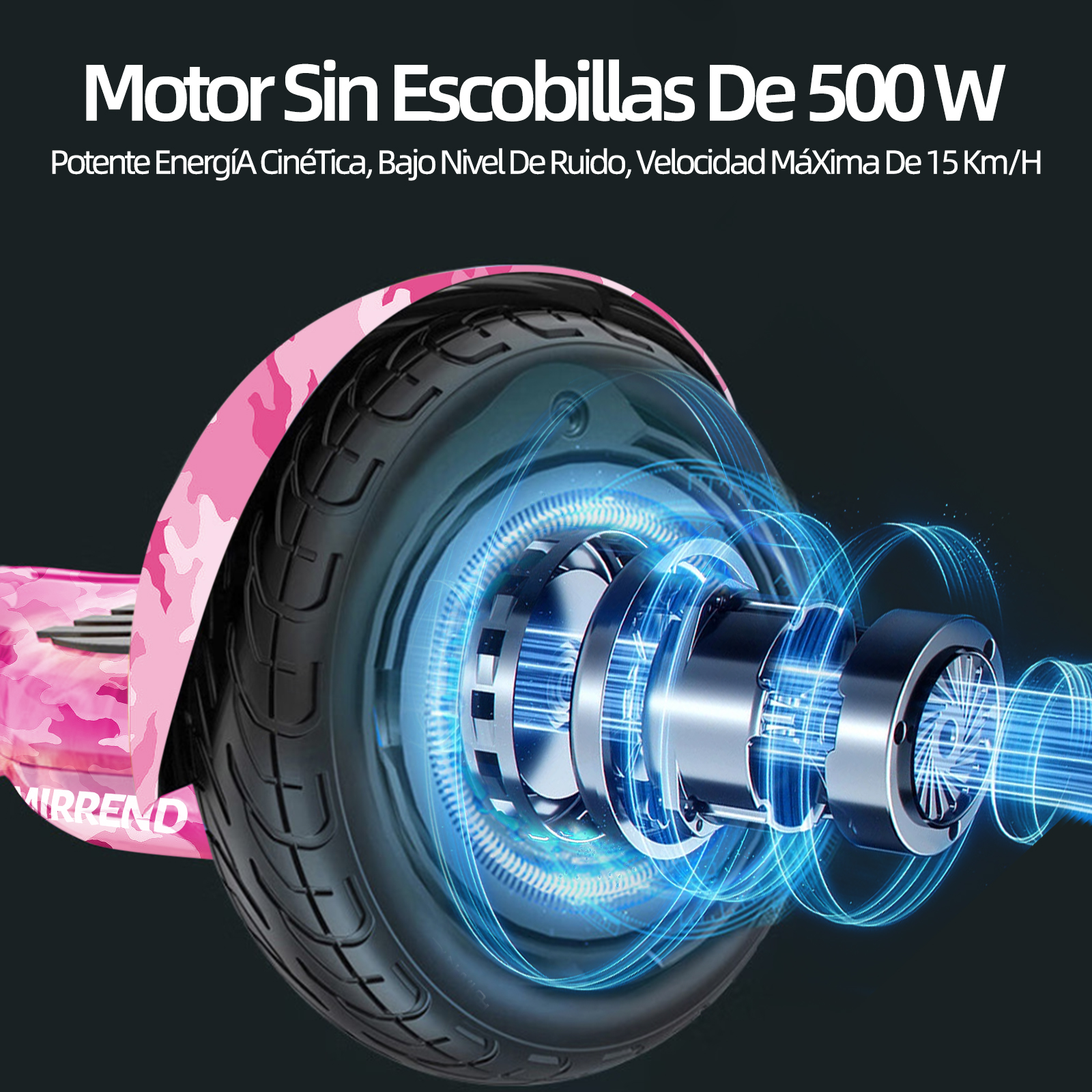 Foto 3 pulgar | Patinete Eléctrico Hoverboard Mirrend T1 Bluetooth 7 Pulgadas