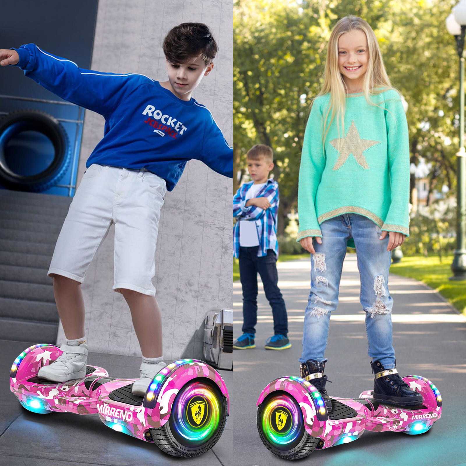 Foto 8 pulgar | Patinete Eléctrico Hoverboard Mirrend T1 Bluetooth 7 Pulgadas